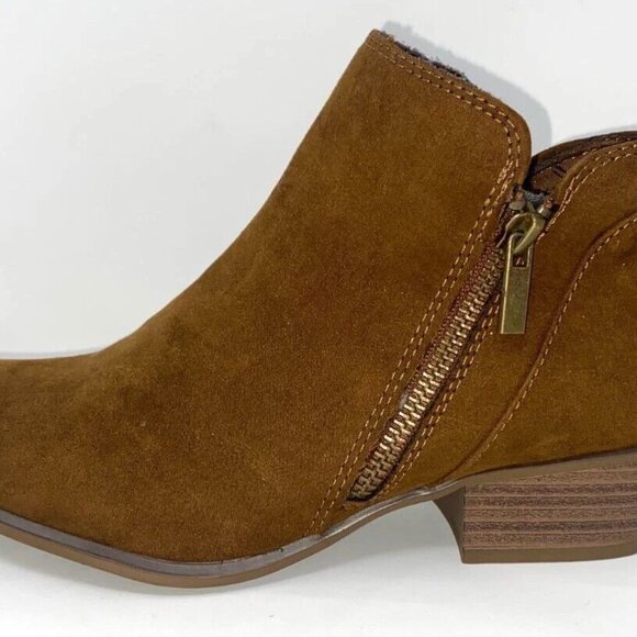 Esprit - Timber Boot Zippered Ankle Women's Booties Walnut Size 6.5 M - Picture 4 of 11